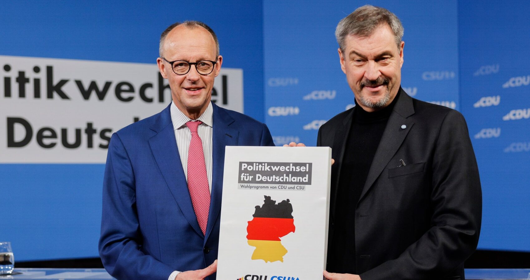 Merz und Söder mit dem Wahlprogramm