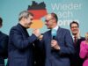 Friedrich Merz und Markus Söder am Wahlabend der CDU zur Bundestagswahl 2025