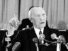 Konrad Adenauer bei Rede