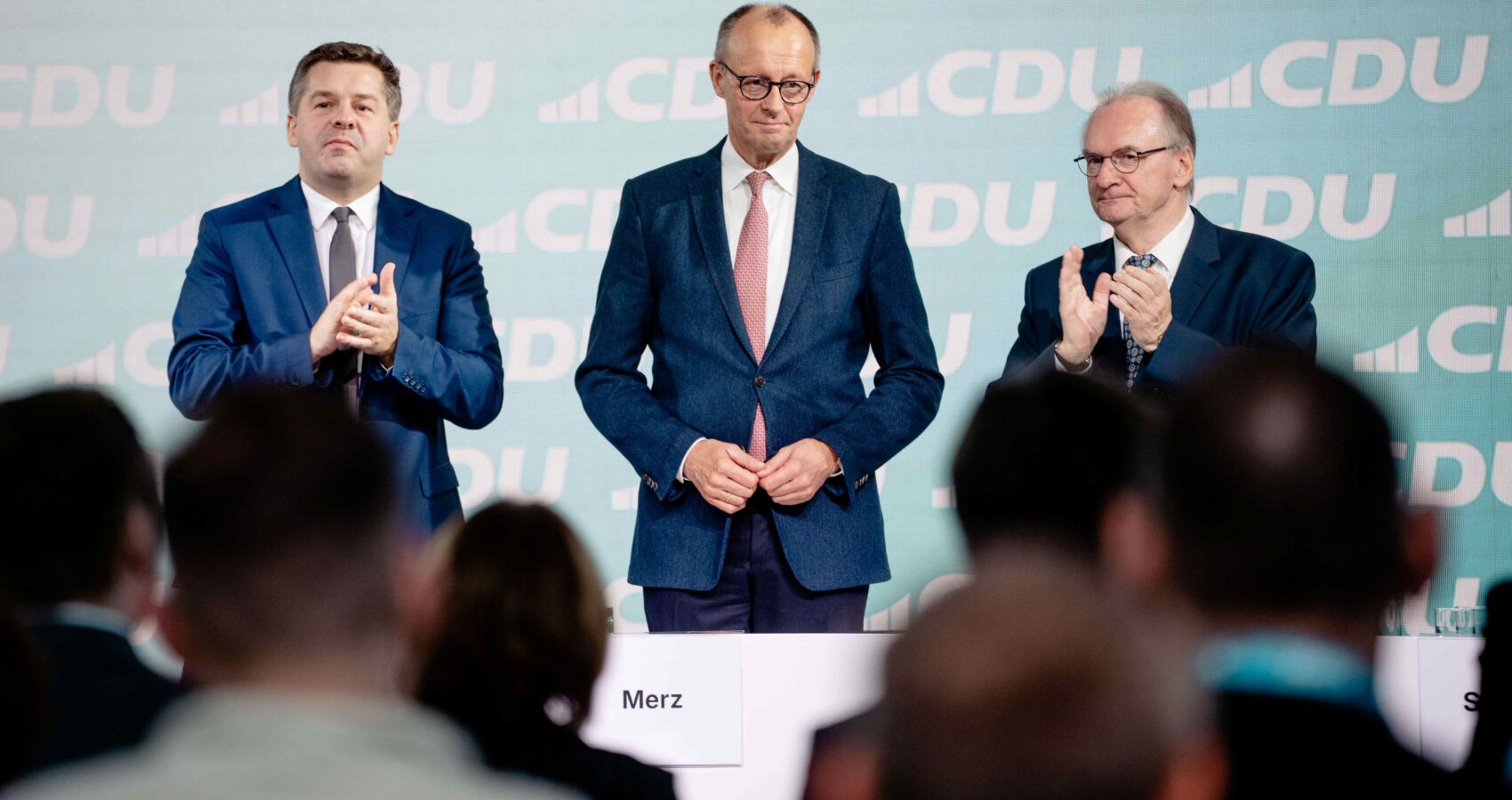 Bundeskanzler Friedrich Merz beim Landesparteitag Sachsen-Anhalt