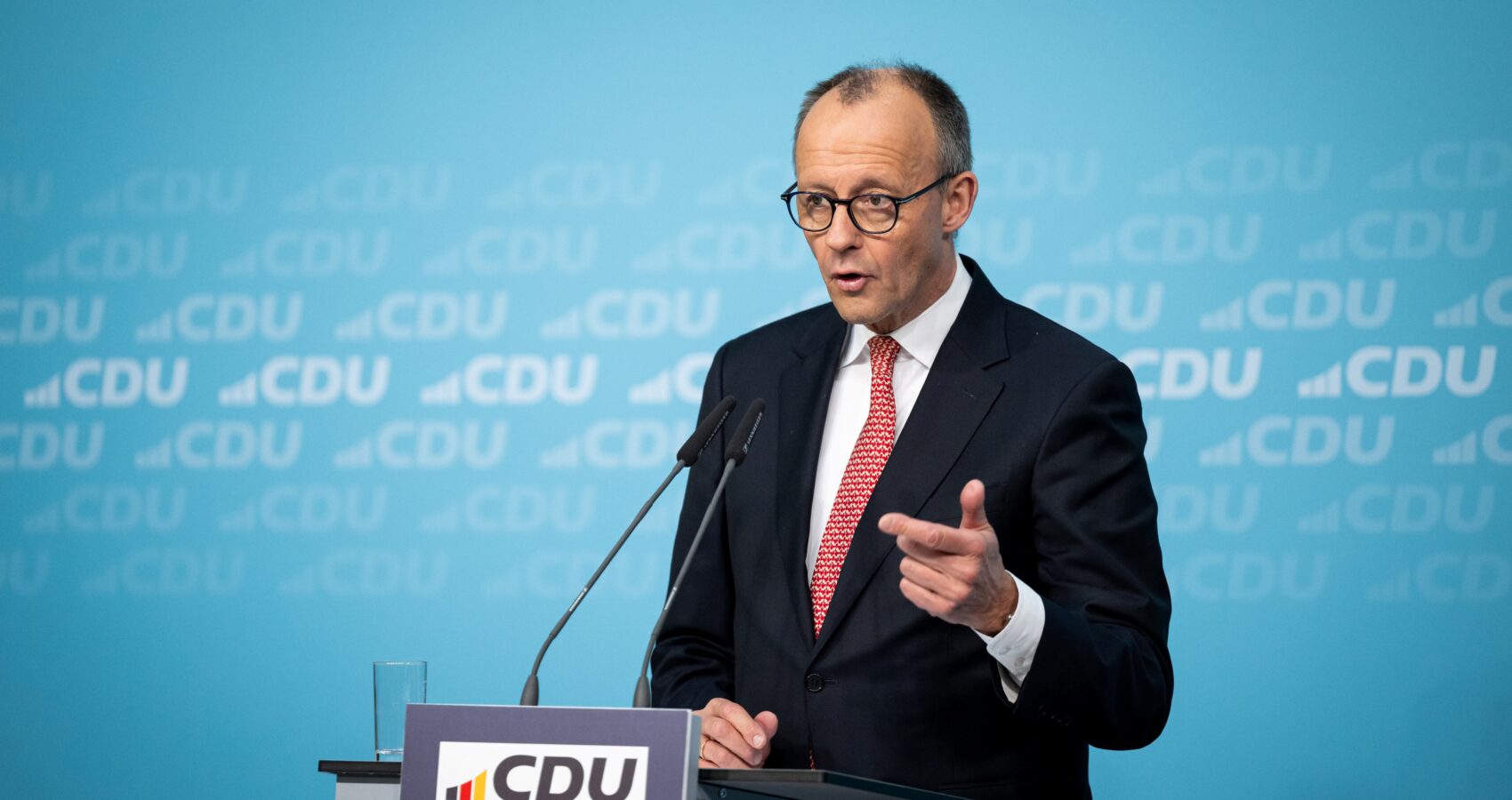 Bundeskanzler Friedrich Merz (CDU) Pressekonferenz zur Bundesvorstandssitzung der CDU