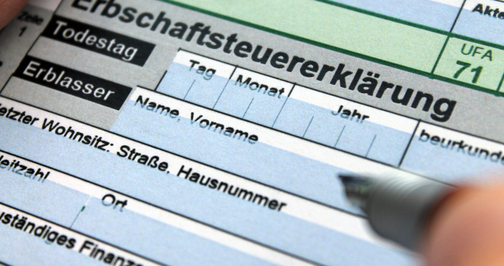 Formular Erbschaftssteuer