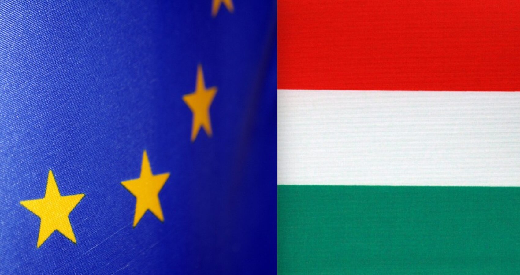 Flagge EU und Ungarn