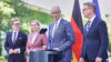 Bundeskanzler Friedrich Merz mit Nina Warken, Philipp Amthor und Carsten Linnemann